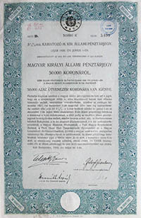 Magyar Királyi Állami Pénztárjegy 50000 korona 1916