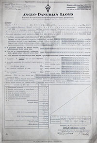 Anglo-Danubian Lloyd Általános Biztosító Részvénytársaság kötvény 1941
