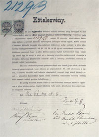 Els Magyar ltalnos Biztost Trsasg ktelezvny 100 forint 1876