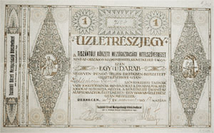 iszntli Krzeti Mezgazdasgi Hitelszvetkezet zletrszjegy 40 peng 1929