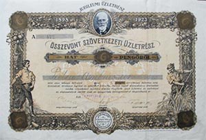Hangya Fogyasztsi s rtkest Szvetkezet jubileumi zletrsz 6 peng 1928 Nagyrb