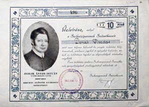 Szikvíziparosok Szövetkezete üzletrész 10 pengő 1943
