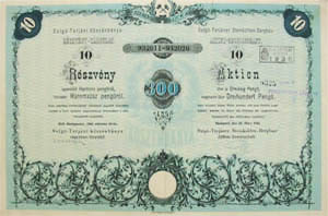 Salg-Tarjni Ksznbnya Rszvny-Trsulat rszvny 10x30 peng 1941