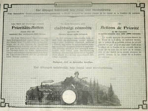 Els Dlnyugoti Hatrrvidki Helyi rdek Vast Rszvnytrsasg elsbbsgi rszvny 2000 korona 1912