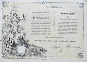 Keszthelyvidki Helyi rdek Vast Rszvnytrsasg trzsrszvny 200 korona 1904