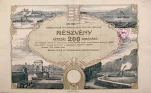 Magyar Folyam- és Tengerhajózási Részvénytársaság 200 korona 1918