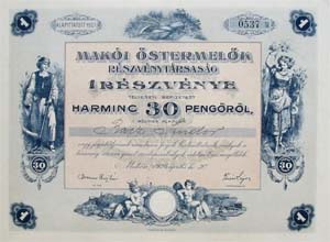 Maki stermelk Rszvnytrsasg rszvny 30 peng 1926
