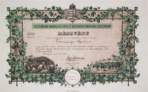 Esztergom Borszati Egylet Rszvnytrsasg 10 peng 1927
