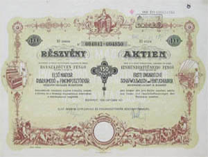Els Magyar Gyapjumos s Finomposztgyr Rszvnytrsasg 10 x 15 peng 1939