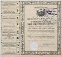 Rimamurny-Salgtarjni Vasm Rszvnytrsasg rszvny-utalvny 5x50 peng 1946