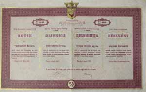 Varesi Vasipar Rszvnytrsasg rszvny 400 korona 1895 Vares